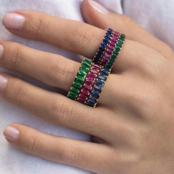 Blue Eternity Ring - Picture 2 of 2